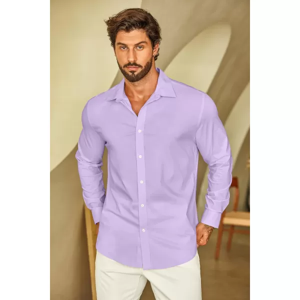 COOFANDY Mens Casual Button Down Shirts Long Sleeve Untucked Shirts for Men Stretch Dress Shirt