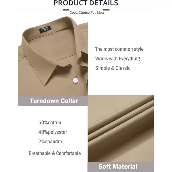 COOFANDY Mens Casual Button Down Shirts Long Sleeve Untucked Shirts for Men Stretch Dress Shirt