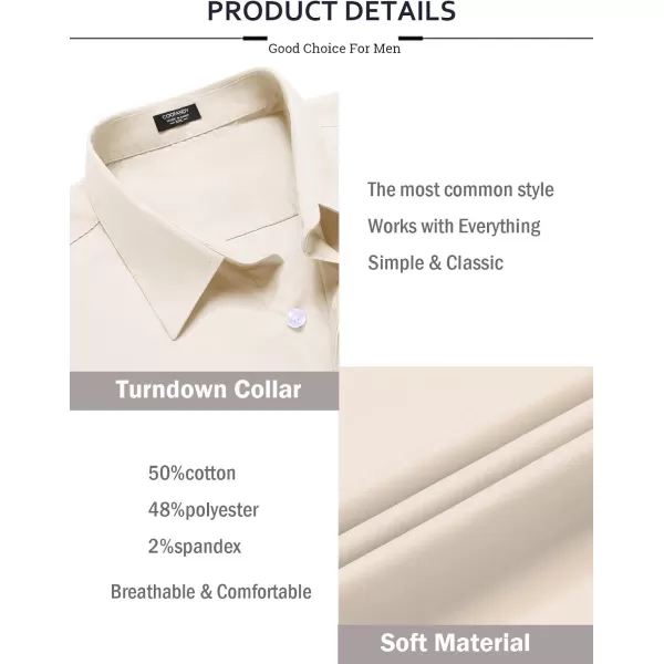 COOFANDY Mens Casual Button Down Shirts Long Sleeve Untucked Shirts for Men Stretch Dress Shirt