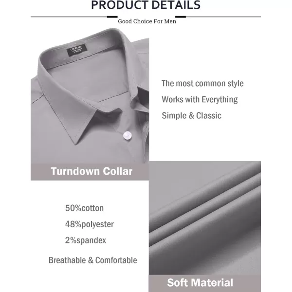 COOFANDY Mens Casual Button Down Shirts Long Sleeve Untucked Shirts for Men Stretch Dress Shirt