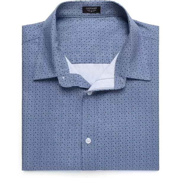 COOFANDY Mens Casual Button Down Shirts Long Sleeve Untucked Shirts for Men Stretch Dress Shirt