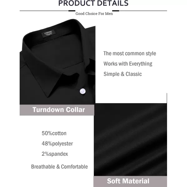 COOFANDY Mens Casual Button Down Shirts Long Sleeve Untucked Shirts for Men Stretch Dress Shirt