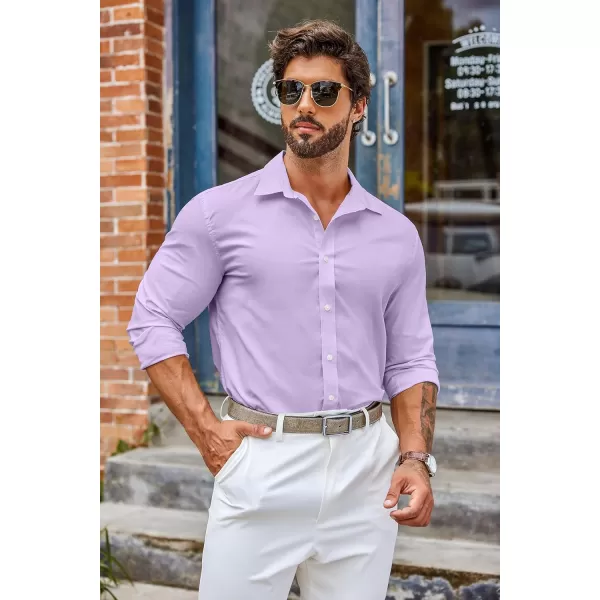 COOFANDY Mens Casual Button Down Shirts Long Sleeve Untucked Shirts for Men Stretch Dress Shirt