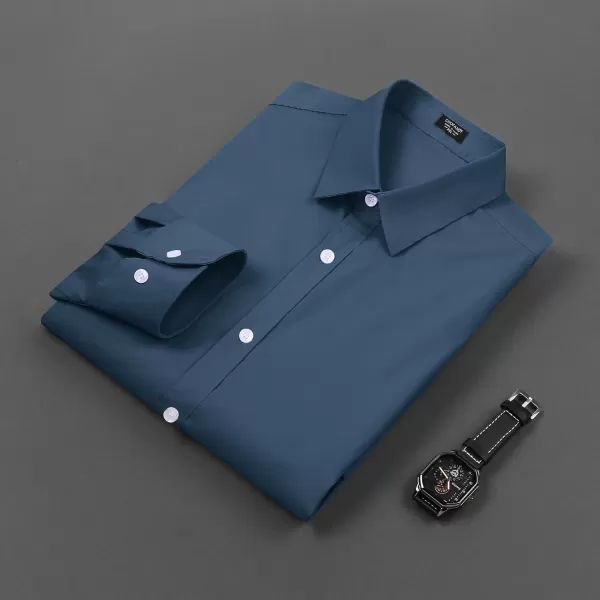 COOFANDY Mens Casual Button Down Shirts Long Sleeve Untucked Shirts for Men Stretch Dress Shirt