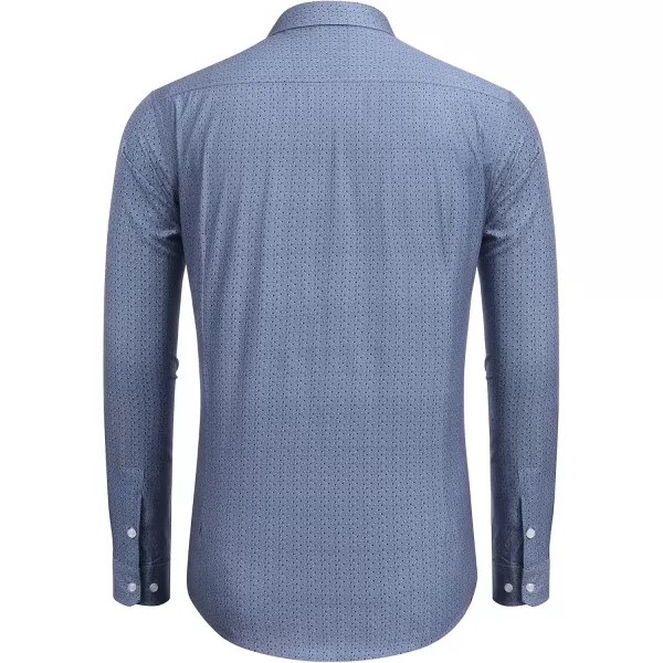 COOFANDY Mens Casual Button Down Shirts Long Sleeve Untucked Shirts for Men Stretch Dress Shirt