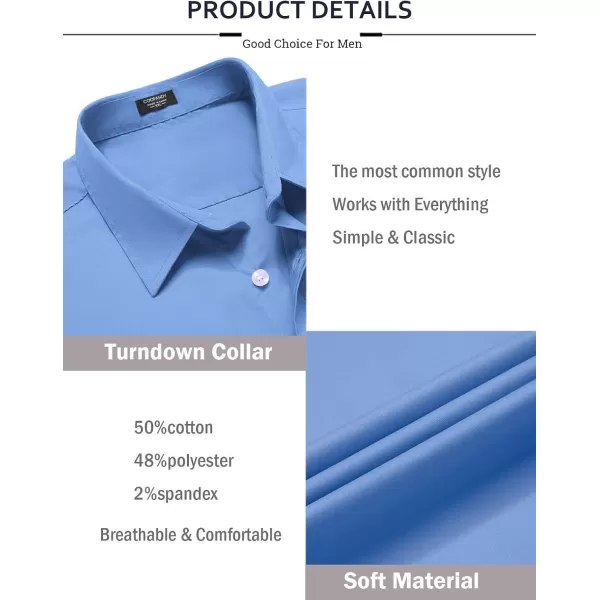 COOFANDY Mens Casual Button Down Shirts Long Sleeve Untucked Shirts for Men Stretch Dress Shirt