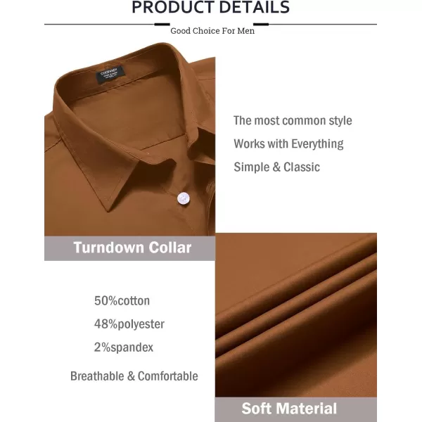 COOFANDY Mens Casual Button Down Shirts Long Sleeve Untucked Shirts for Men Stretch Dress Shirt
