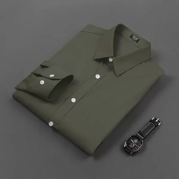 COOFANDY Mens Casual Button Down Shirts Long Sleeve Untucked Shirts for Men Stretch Dress Shirt