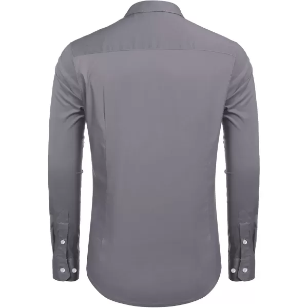 COOFANDY Mens Casual Button Down Shirts Long Sleeve Untucked Shirts for Men Stretch Dress Shirt