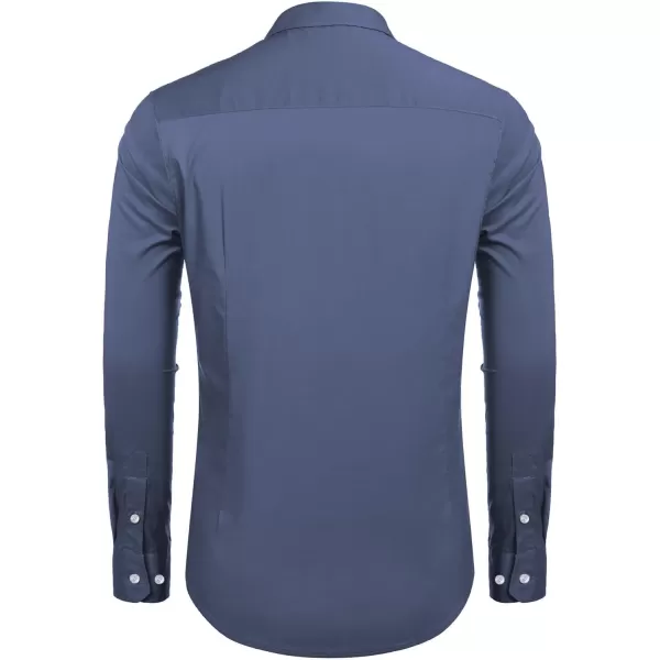 COOFANDY Mens Casual Button Down Shirts Long Sleeve Untucked Shirts for Men Stretch Dress Shirt
