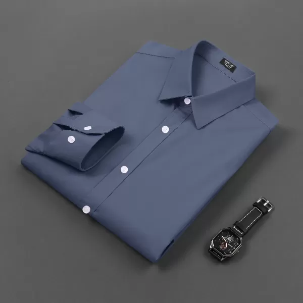COOFANDY Mens Casual Button Down Shirts Long Sleeve Untucked Shirts for Men Stretch Dress Shirt