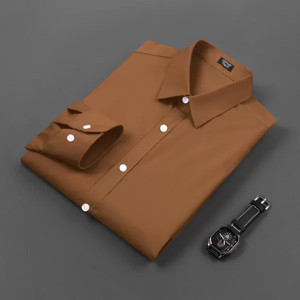 COOFANDY Mens Casual Button Down Shirts Long Sleeve Untucked Shirts for Men Stretch Dress Shirt