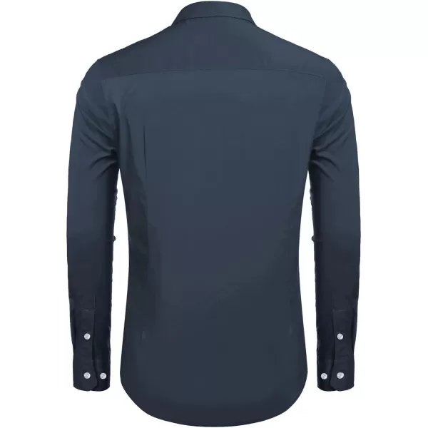 COOFANDY Mens Casual Button Down Shirts Long Sleeve Untucked Shirts for Men Stretch Dress Shirt
