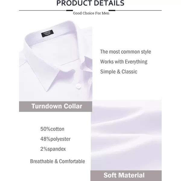 COOFANDY Mens Casual Button Down Shirts Long Sleeve Untucked Shirts for Men Stretch Dress Shirt