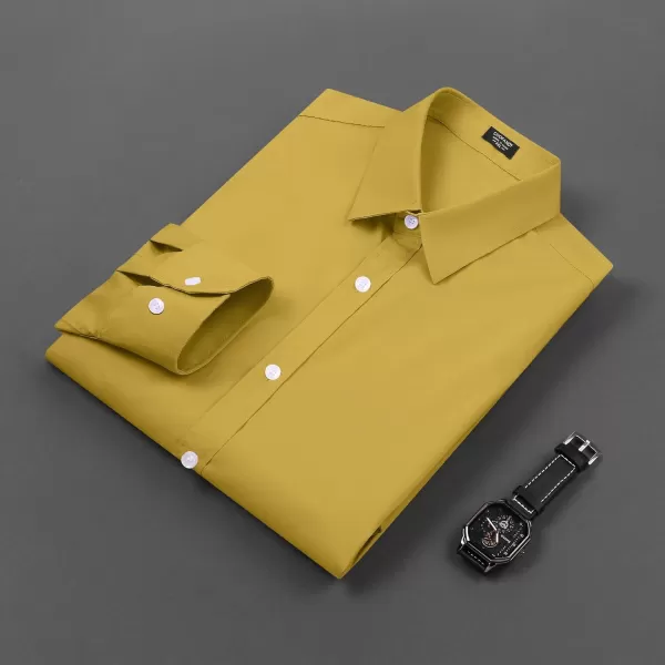 COOFANDY Mens Casual Button Down Shirts Long Sleeve Untucked Shirts for Men Stretch Dress Shirt