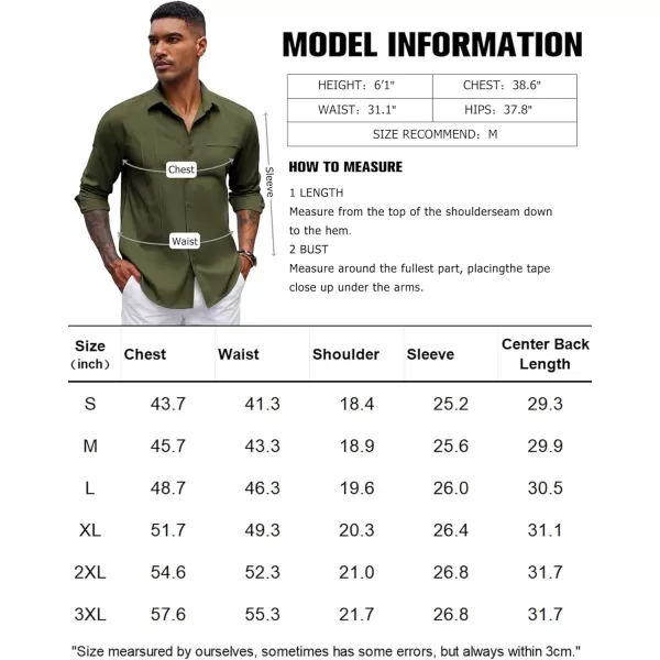 COOFANDY Mens Cuban Guayabera Shirts Casual Button Down Shirts Long Sleeve Linen Shirts Summer Beach