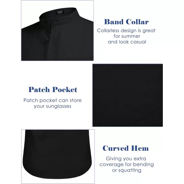 COOFANDY Men's Long Sleeve Cotton Linen Shirt Beach Button Down Shirts Casual Button Up Shirt Summer Yoga Tops with Pocket