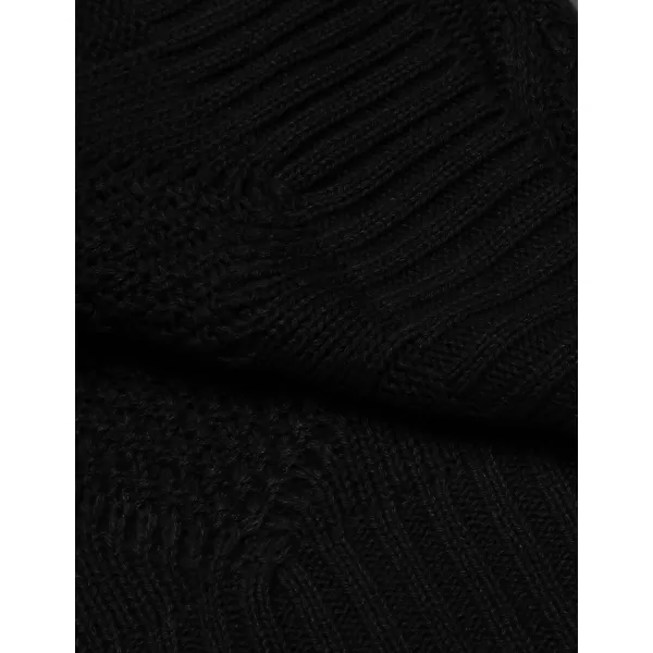 COOFANDY Mens Shawl Collar Cardigan Sweater Slim Fit Button Down Cable Knitted Sweater with Pockets