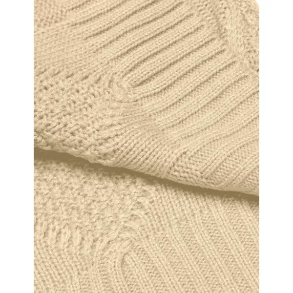 COOFANDY Mens Shawl Collar Cardigan Sweater Slim Fit Button Down Cable Knitted Sweater with Pockets