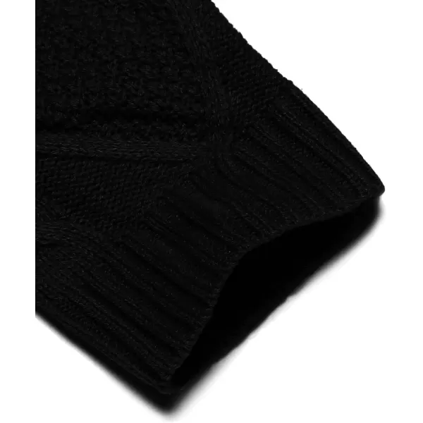 COOFANDY Mens Shawl Collar Cardigan Sweater Slim Fit Button Down Cable Knitted Sweater with Pockets