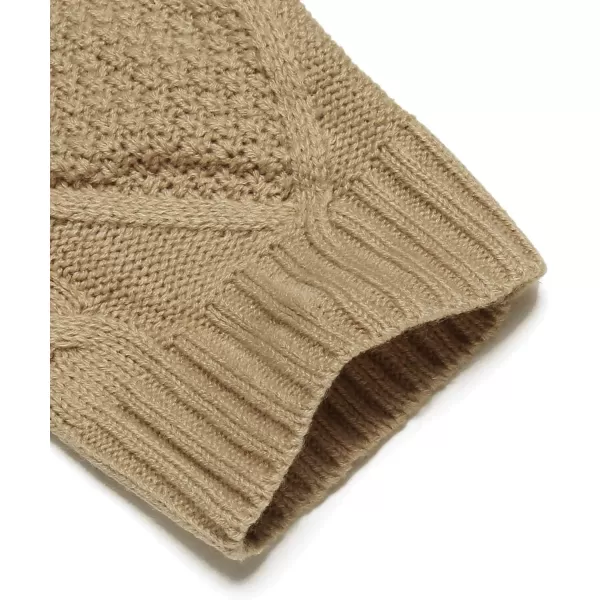 COOFANDY Mens Shawl Collar Cardigan Sweater Slim Fit Button Down Cable Knitted Sweater with Pockets