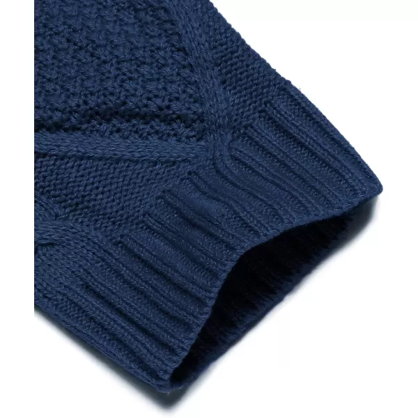 COOFANDY Mens Shawl Collar Cardigan Sweater Slim Fit Button Down Cable Knitted Sweater with Pockets