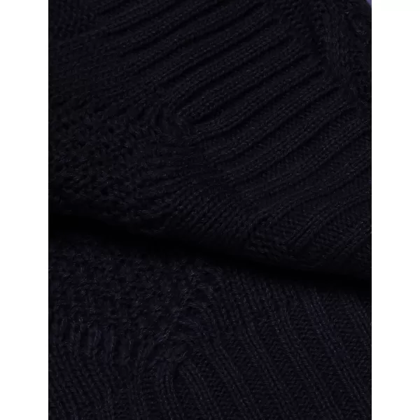 COOFANDY Mens Shawl Collar Cardigan Sweater Slim Fit Button Down Cable Knitted Sweater with Pockets
