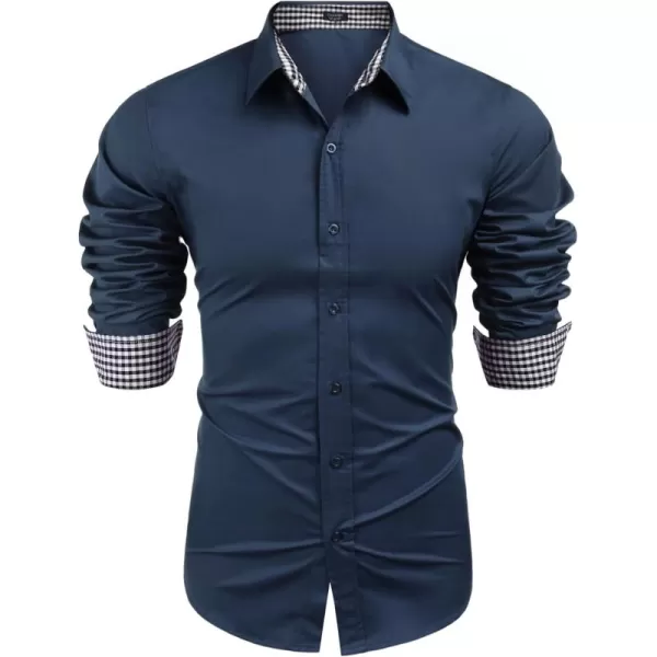 COOFANDY Men's Business Dress Shirt Long Sleeve Slim Fit Casual Button Down Shirt