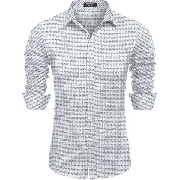 COOFANDY Mens Casual Button Down Shirts Long Sleeve Untucked Shirts for Men Stretch Dress Shirt