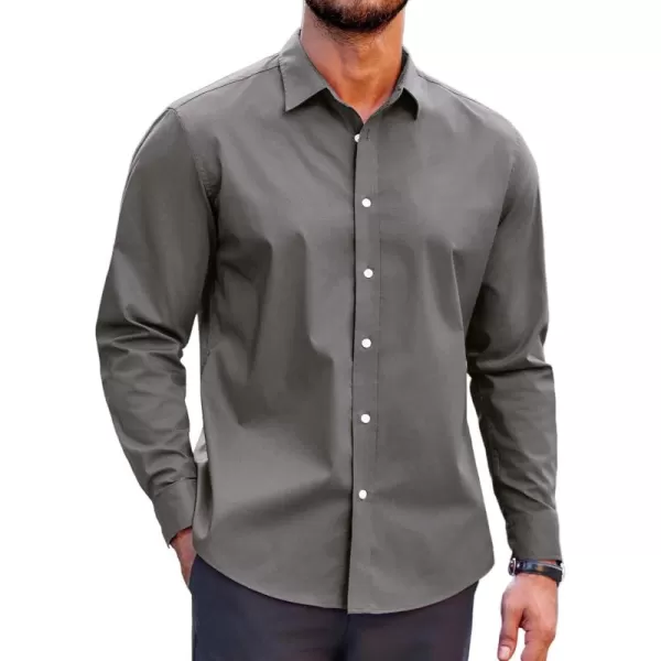 COOFANDY Mens Casual Button Down Shirts Long Sleeve Untucked Shirts for Men Stretch Dress Shirt
