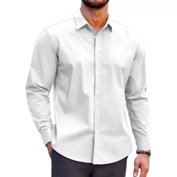 COOFANDY Mens Casual Button Down Shirts Long Sleeve Untucked Shirts for Men Stretch Dress Shirt