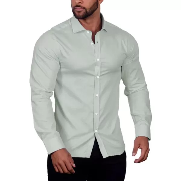 COOFANDY Mens Casual Button Down Shirts Long Sleeve Untucked Shirts for Men Stretch Dress Shirt