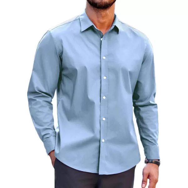 COOFANDY Mens Casual Button Down Shirts Long Sleeve Untucked Shirts for Men Stretch Dress Shirt
