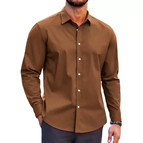 COOFANDY Mens Casual Button Down Shirts Long Sleeve Untucked Shirts for Men Stretch Dress Shirt