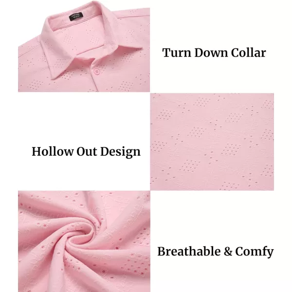 COOFANDY Mens Button Down Beach Shirt Short Sleeve Casual Vacation Shirts Summer Tropical Shirts Tops