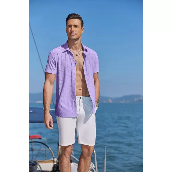 COOFANDY Mens Button Down Beach Shirt Short Sleeve Casual Vacation Shirts Summer Tropical Shirts Tops