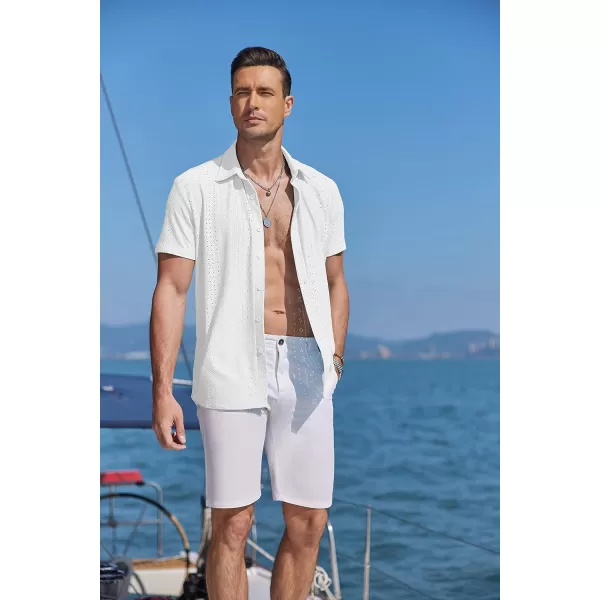 COOFANDY Mens Button Down Beach Shirt Short Sleeve Casual Vacation Shirts Summer Tropical Shirts Tops