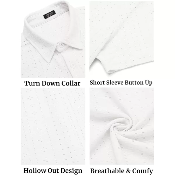 COOFANDY Mens Button Down Beach Shirt Short Sleeve Casual Vacation Shirts Summer Tropical Shirts Tops