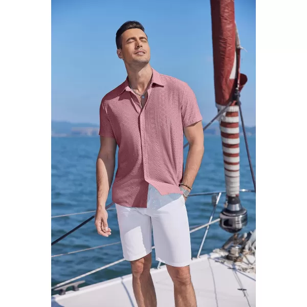 COOFANDY Mens Button Down Beach Shirt Short Sleeve Casual Vacation Shirts Summer Tropical Shirts Tops
