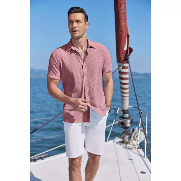 COOFANDY Mens Button Down Beach Shirt Short Sleeve Casual Vacation Shirts Summer Tropical Shirts Tops
