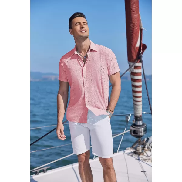 COOFANDY Mens Button Down Beach Shirt Short Sleeve Casual Vacation Shirts Summer Tropical Shirts Tops