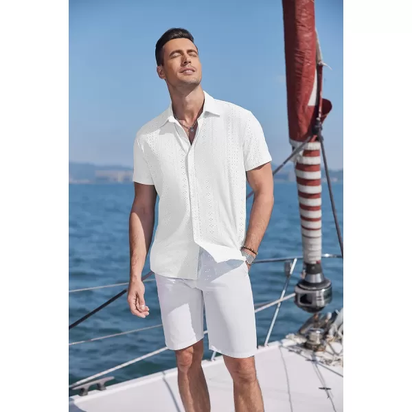 COOFANDY Mens Button Down Beach Shirt Short Sleeve Casual Vacation Shirts Summer Tropical Shirts Tops