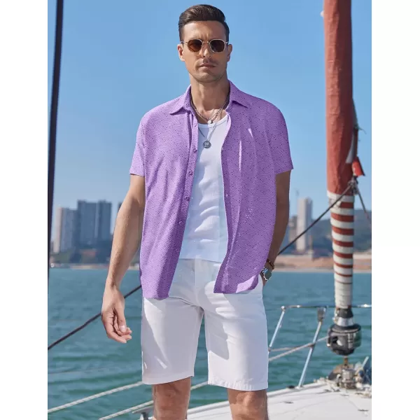COOFANDY Mens Button Down Beach Shirt Short Sleeve Casual Vacation Shirts Summer Tropical Shirts Tops
