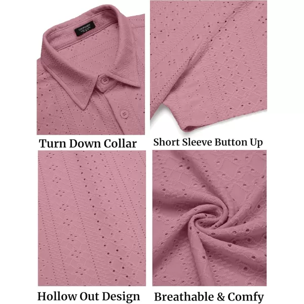 COOFANDY Mens Button Down Beach Shirt Short Sleeve Casual Vacation Shirts Summer Tropical Shirts Tops