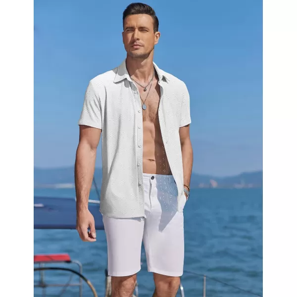 COOFANDY Mens Button Down Beach Shirt Short Sleeve Casual Vacation Shirts Summer Tropical Shirts Tops