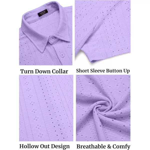 COOFANDY Mens Button Down Beach Shirt Short Sleeve Casual Vacation Shirts Summer Tropical Shirts Tops