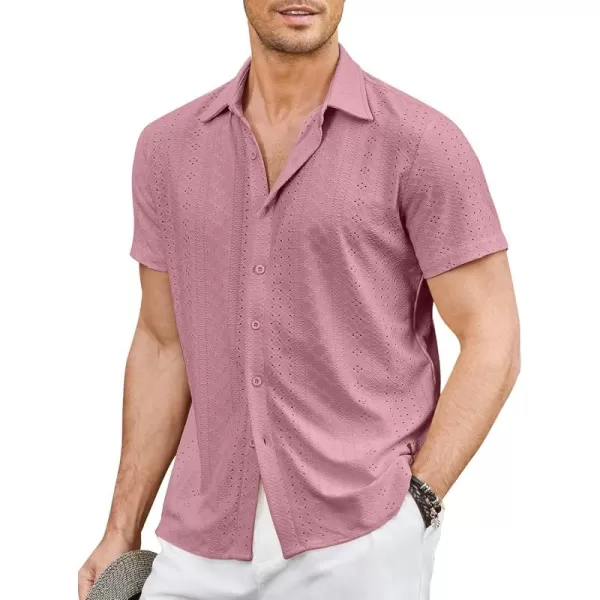 COOFANDY Mens Button Down Beach Shirt Short Sleeve Casual Vacation Shirts Summer Tropical Shirts Tops