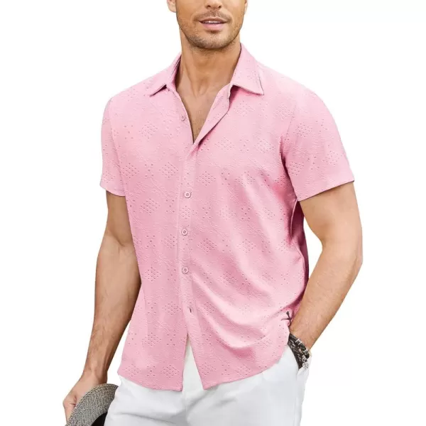 COOFANDY Mens Button Down Beach Shirt Short Sleeve Casual Vacation Shirts Summer Tropical Shirts Tops