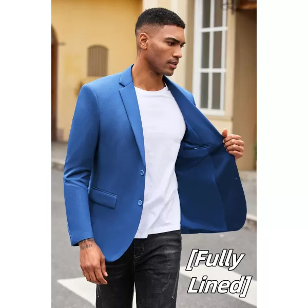 COOFANDY Mens Casual Blazer Slim Fit Suit Jacket Lightweight Knit Sport Coat Two Button Stretch Blazer Jacket