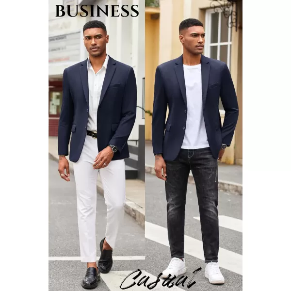 COOFANDY Mens Casual Blazer Slim Fit Suit Jacket Lightweight Knit Sport Coat Two Button Stretch Blazer Jacket